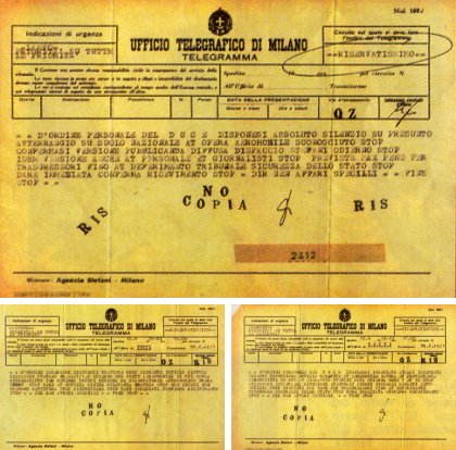 Document crash ovni 1933 télégramme