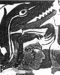 Cette peinture murale Maya de Bonampak montre la tête d'un dinosaure