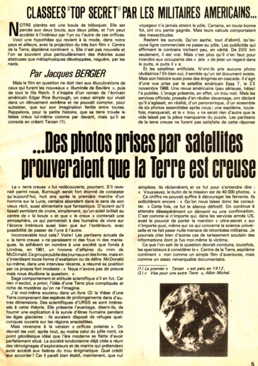 Le 26 avril 1977 ,Jacques Bergier signait un article qui allait faire beaucoup de vagues.