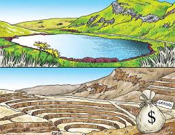 Une mine à ciel ouvert qui légitimera le pillage des ressources naturelles par le 1% ;et laissera les problèmes environnementaux aux mains du 99%.