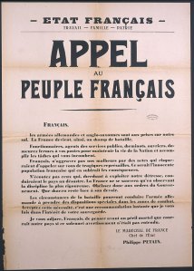 L'appel au peuple français.