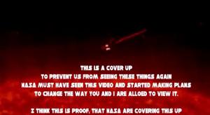 We face to a cover up from NASA.