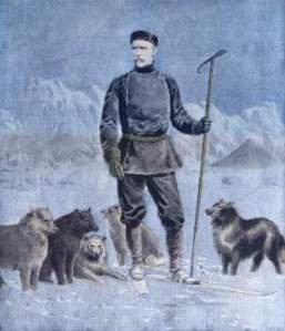 Le norvégien Nansen fut le premier explorateur moderne à réussir, en 1897, l'exploit scientifique et humain de s'approcher du pôle Nord jusqu’à atteindre la latitude de 86° 15'. 