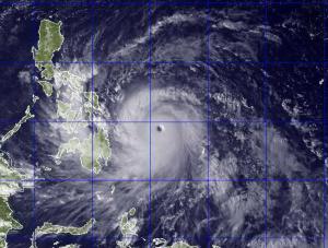 Le typhoon Haiyan est en approche actuellement ,des Philippines ,avec des vents de plus de 300 km/h.