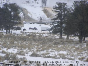 Cette photo de la fin de 2012,nous montre  le dégré élevé de la température sure le site.