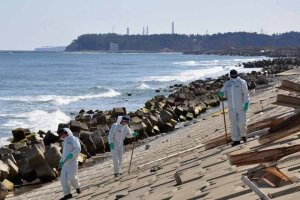 300 tonnes métriques  d'eau  radioactive par jour.