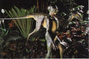 Pendant de nombreuses années,je me suis intéressé à la paléontologie...et mon plus grand étonnement fut ce travail exécuté par un grand savant américain. Un squelette d'un nouveau type de dinosaure fut retrouvé dans les années '70 et quelques années plus trd,aidé par un des premiers ordinateurs personnels en fonction,il chercha à évaluer l'évolution possible de cette nouvelle trouvaille. Ce dinosaure apparu vers la fin du crétacé (juste avant l'arrivée du "grand Météore" et l'extinction massive qui en suivit) montrait une vision périphérique ...contrairement à la vision latérale des dinosaures connus alors. Aussi,une étude de sa boite cranienne montrait une nette augmentation du volume interne ,soit de la masse cérébrale et qui plus est,possédait une station debout. Donc,si Chixulub ne tombe pas sur Terre,l'évolution de ce petit dinosaure aurait très probablement donné une forme de vie intelligente...reptilienne! ...et nous n'aurions probablement jamais existés ...dans cette vie! C'est de ce dinosaure que  je  parle,ici,dans mon article.