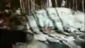 Une photo provenant du film soviétique tourné sur  le lieu du crash en 1969.