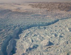 Le glacier Jakobshavn au Groenland.