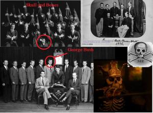 La secte satanique illuminati de Skulls & Bones. Vous avez surement reconnu George Walter Bush,de triste mémoire.