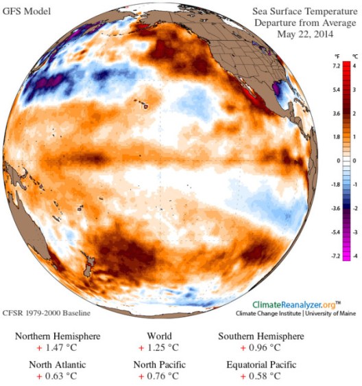 SST anomaly May 22