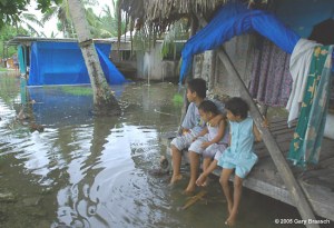 Les îles de l'archipel de Tuvalu s'enfoncent de plus en plus dans l'océan Pacifique.Le réchauffement global va abattre de nombreuses espèces animales,dont l'espèce humaine.