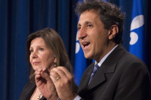 Diane Lamarre du PQ et Amir Khadir de QS.