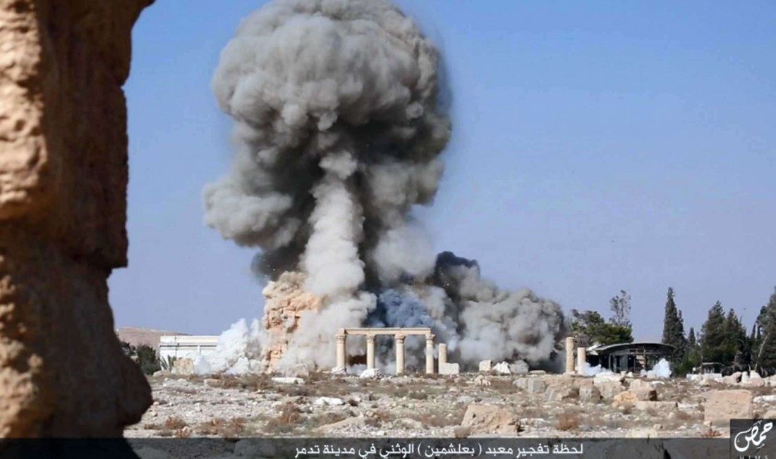 Destruction du temple de Baal,à Palmyre.
