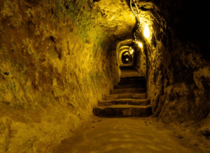 Photo du tunnel découvert près de Derinkuyu en Turquie.