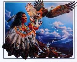 Représentation de l'oiseau tonnerre et de la légende de Katulak qui inspira le courage chez la nation Sioux.