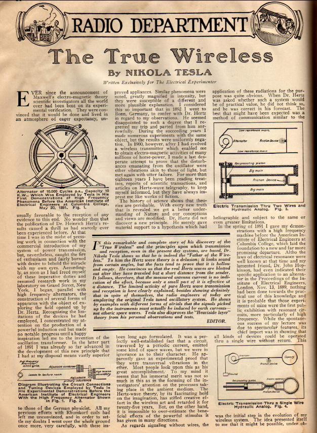 Page d'un journal de 1919.