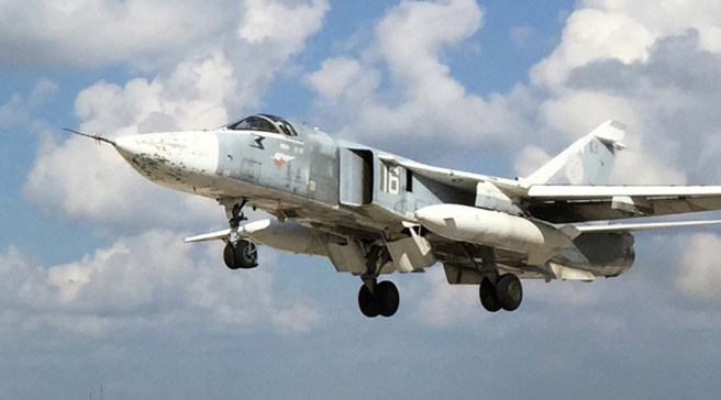 Russian military aircraft at Syria's Hmeimim airfield