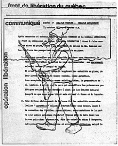 Front de liberation du Quebec - manifeste - crise d'octobre 1970